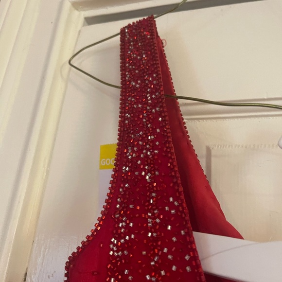 Riva’s Designs Red Beaded formfitting formal dress - Picture 11 of 11